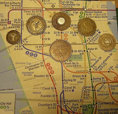 Nyc New York City Transit Authority Subway Tokens, Tbta, Map (da Woiks)