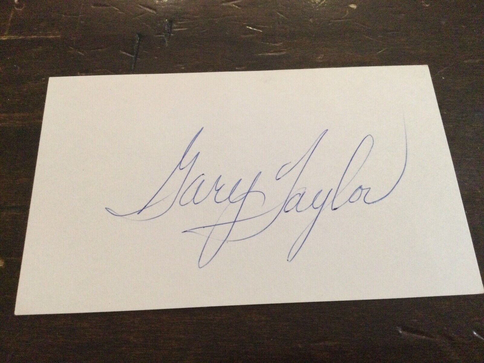 Gary Taylor 3x5 Signed Auto Autographed Index Note Card 1969 Detroit Tigers