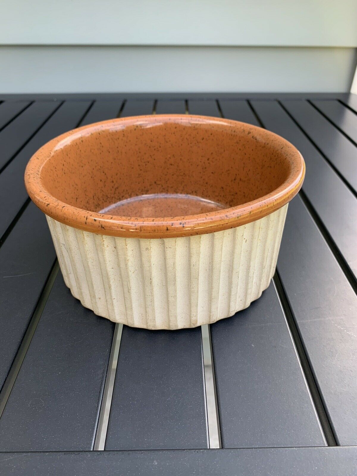 Bennington Potters 1886 Vermont Brown And Natural Ribbed Casserole David Gill