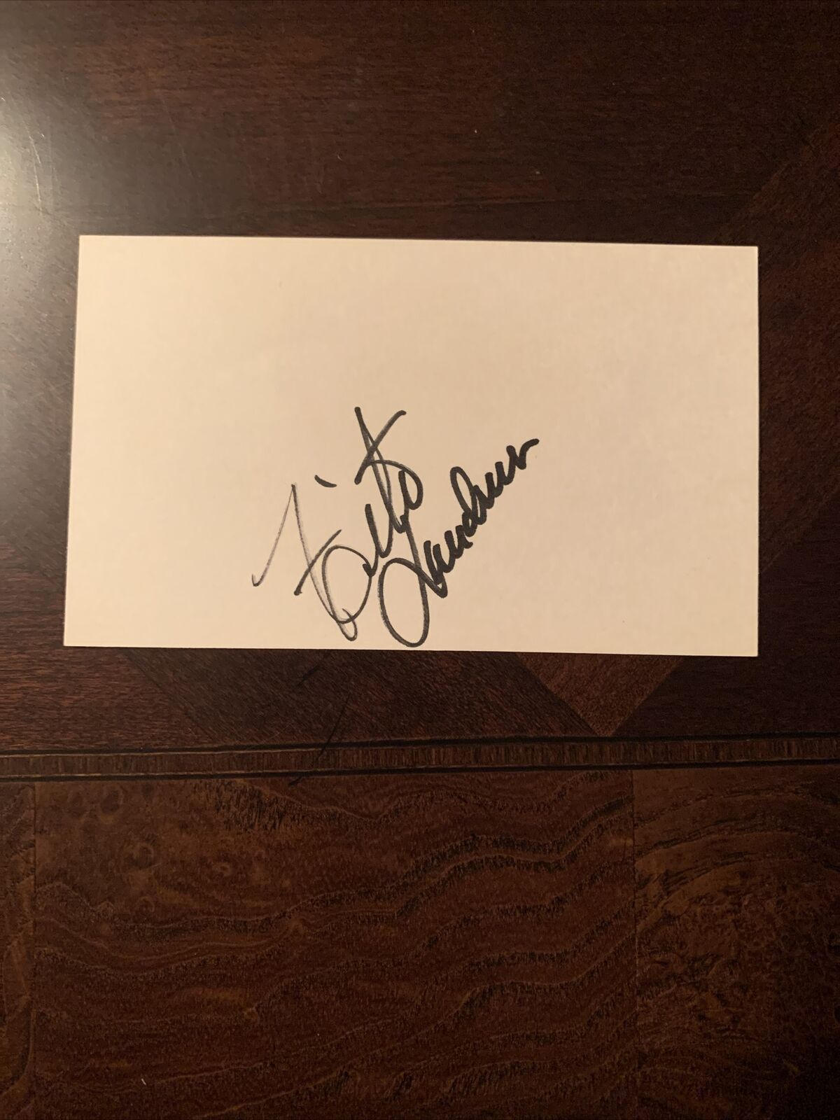 1980 Cardinals: Tito Landrum, Signed 3x5 Card Index Autographed