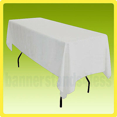 60x102 Table Cover Tablecloth Rectangle Wedding Banquet Event - White