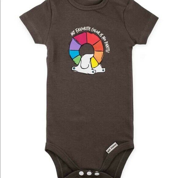Bee Funny Baby Body Suit Unisex Gray "my Favorite Color Is No Pants"