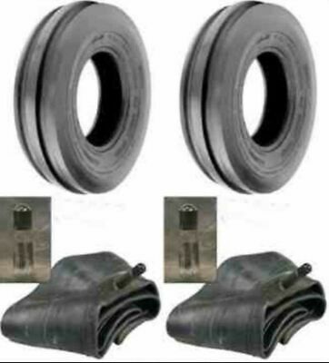 2) 400x19 4.00-19 400-19 F2 Triple Rib Ford 2n 9n Front Tractor Tires With Tubes