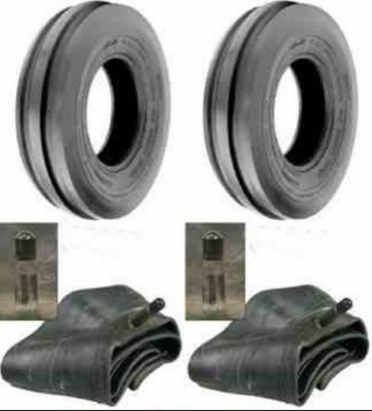 2 -6.00x16, 6.00-16 (2 Tires + Tubes) 8ply Tractor Tires  F2 3-rib Farm Tractor